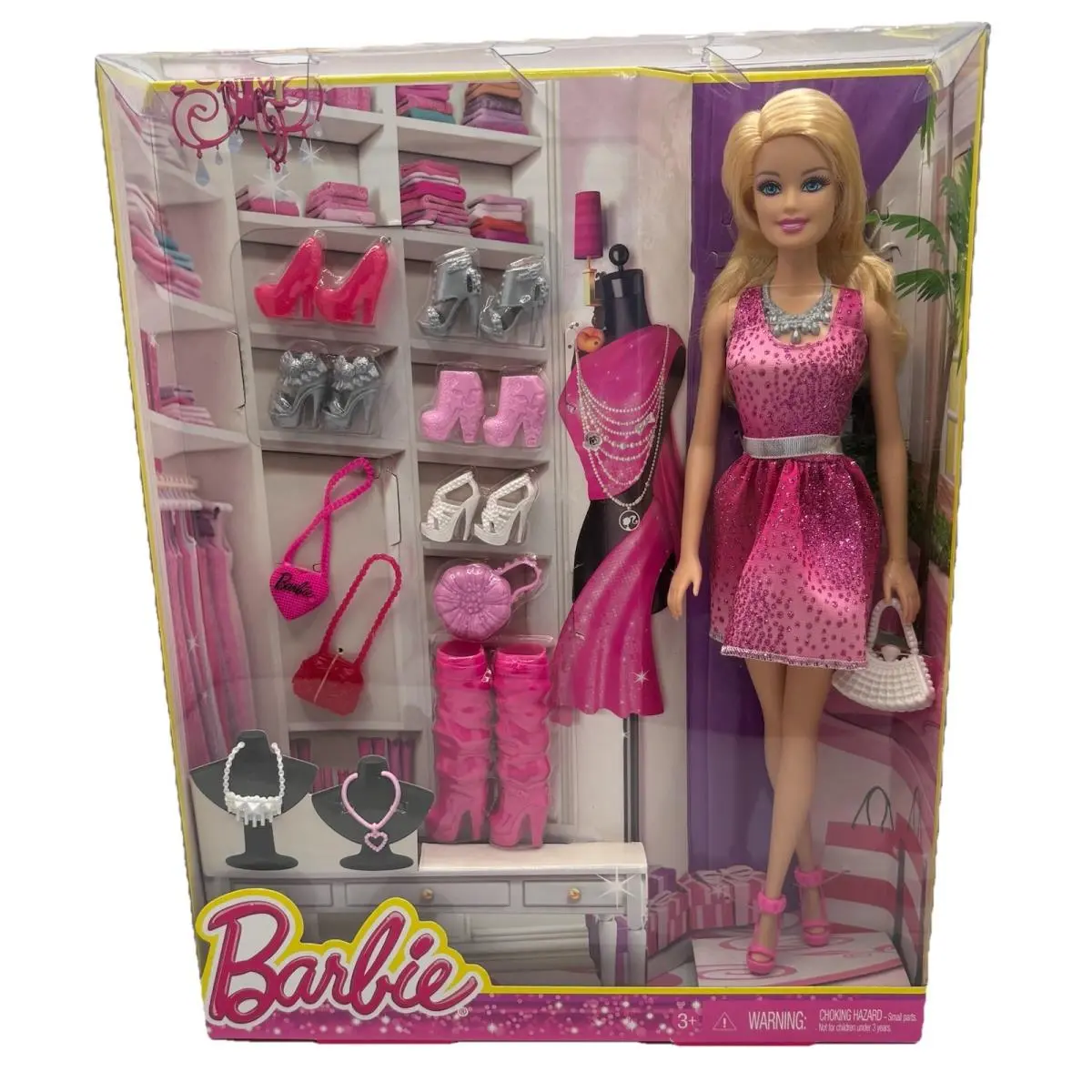 2013 Barbie Life in The Dreamhouse Doll w/ Purses Necklaces Shoes CFR54
