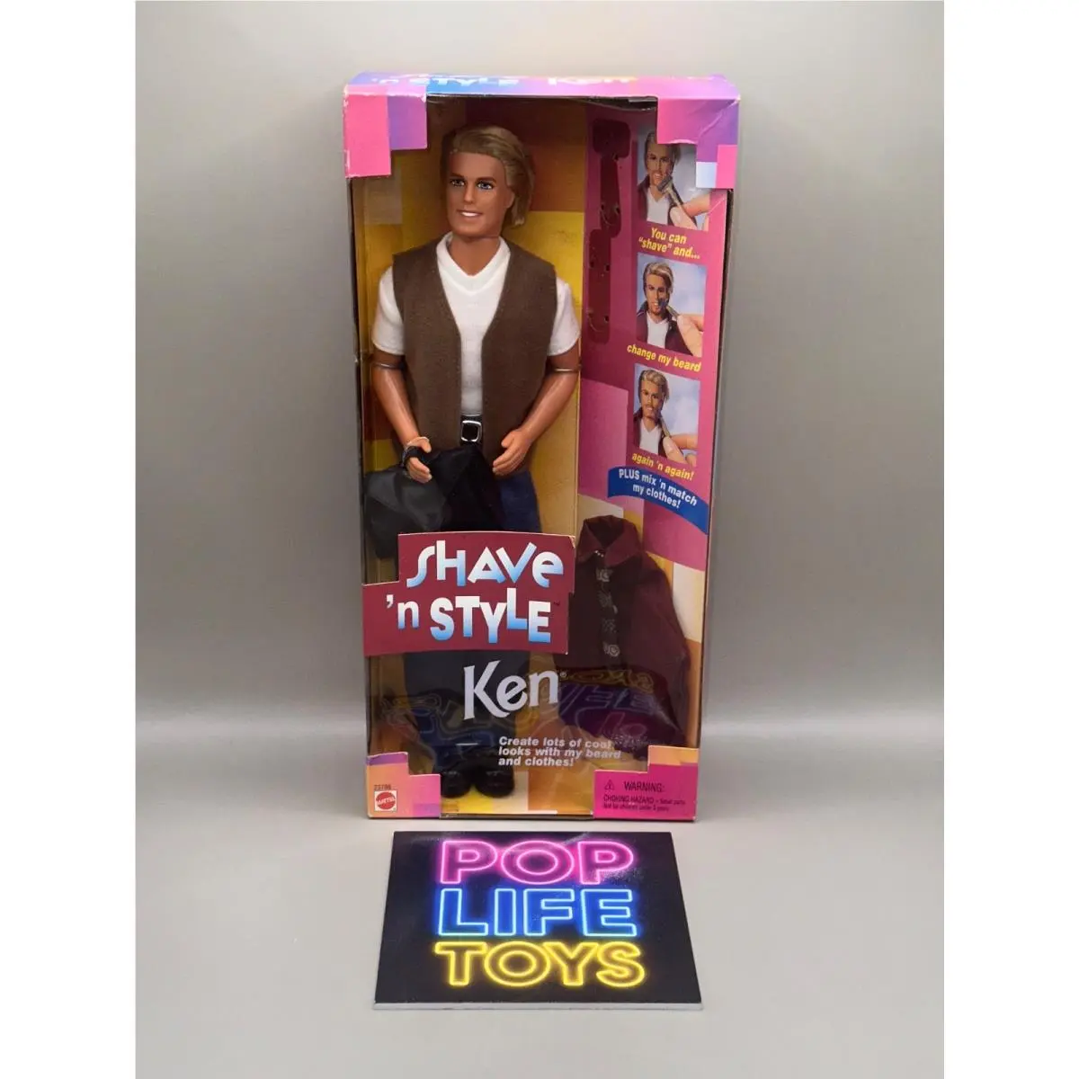 Vintage 1999 Mattel Barbie “shave ‘n Style Ken” 23788 Nrfb