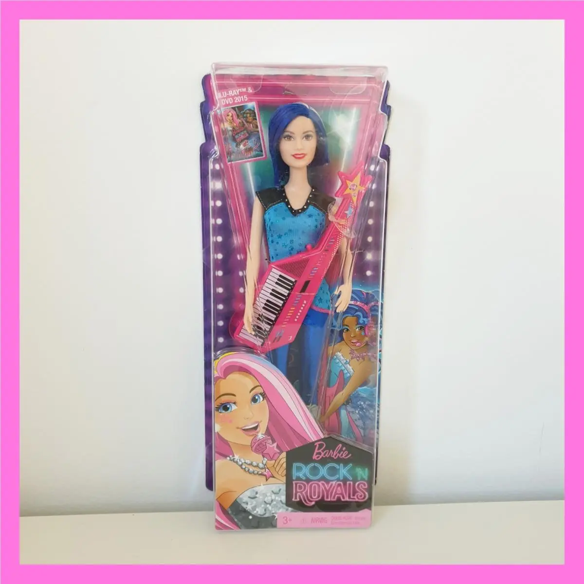 Barbie Rock `n Royals Zia Princess Pop Star Raquelle Doll Blue Hair Guitar 2014