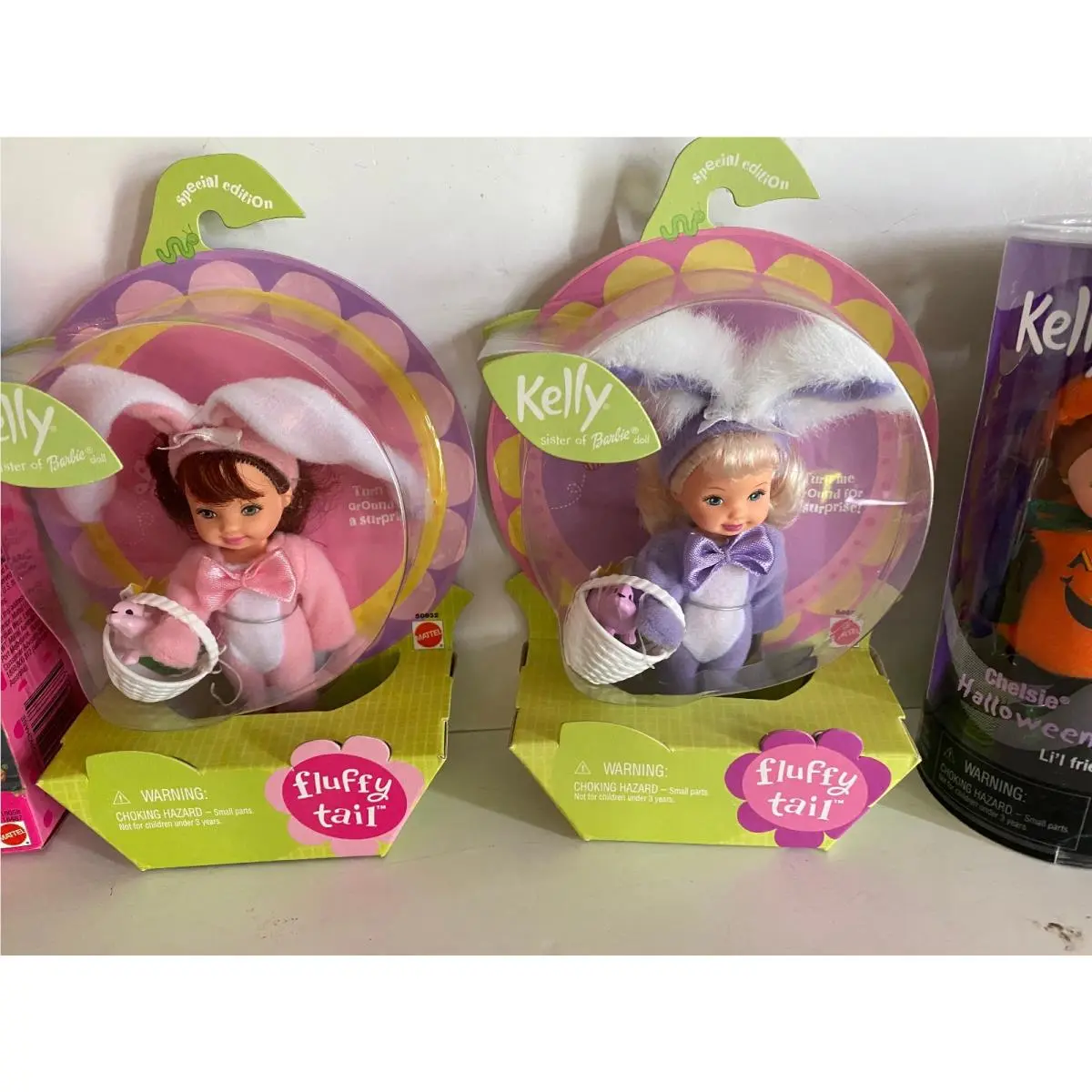 Fluffy Tail Kelly Sister of Barbie Doll Easter Bunny Purple D32 3 Pink 50932