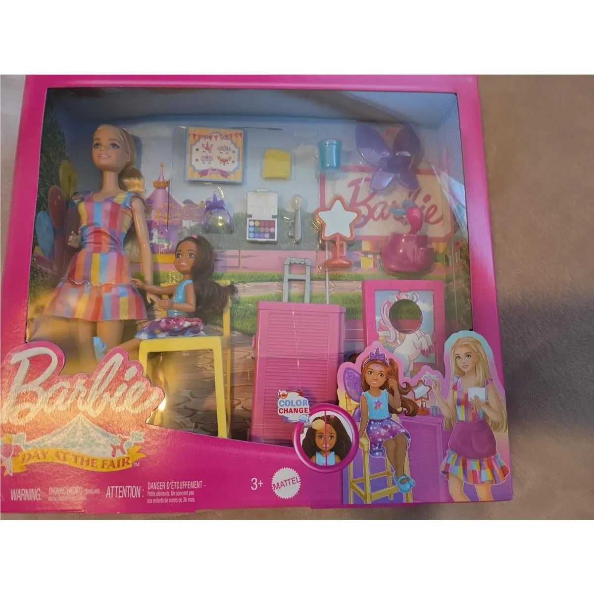 Mattel Barbie Day At The Fair Playset Doll Face Paint W Accessories 2025 JFL61