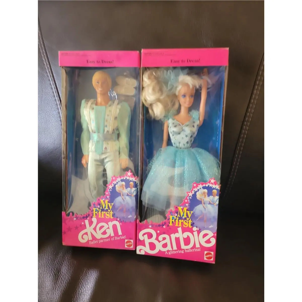 1991 MY First Ken Doll Ballet Partner OF Barbie Mattel 3841 Rare Set of 2