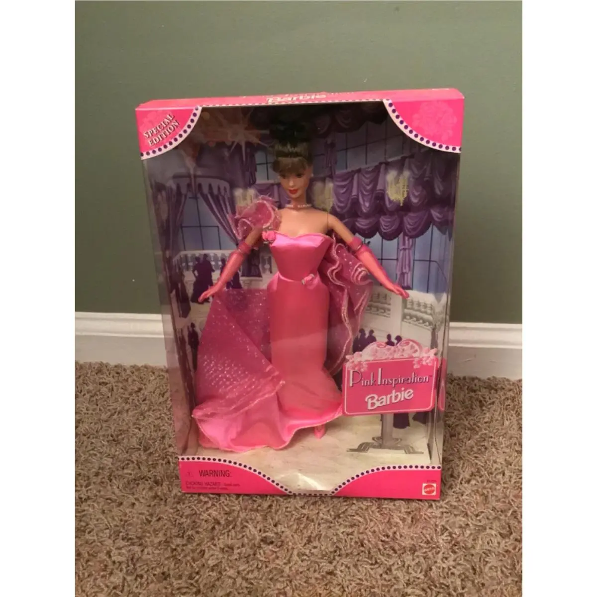 Vintage 1998 Mattel Pink Inspiration Barbie Doll Brunette Hair