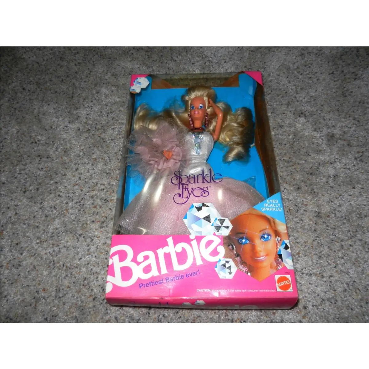 1991 Sparkle Eyes Barbie Nrfb 2482