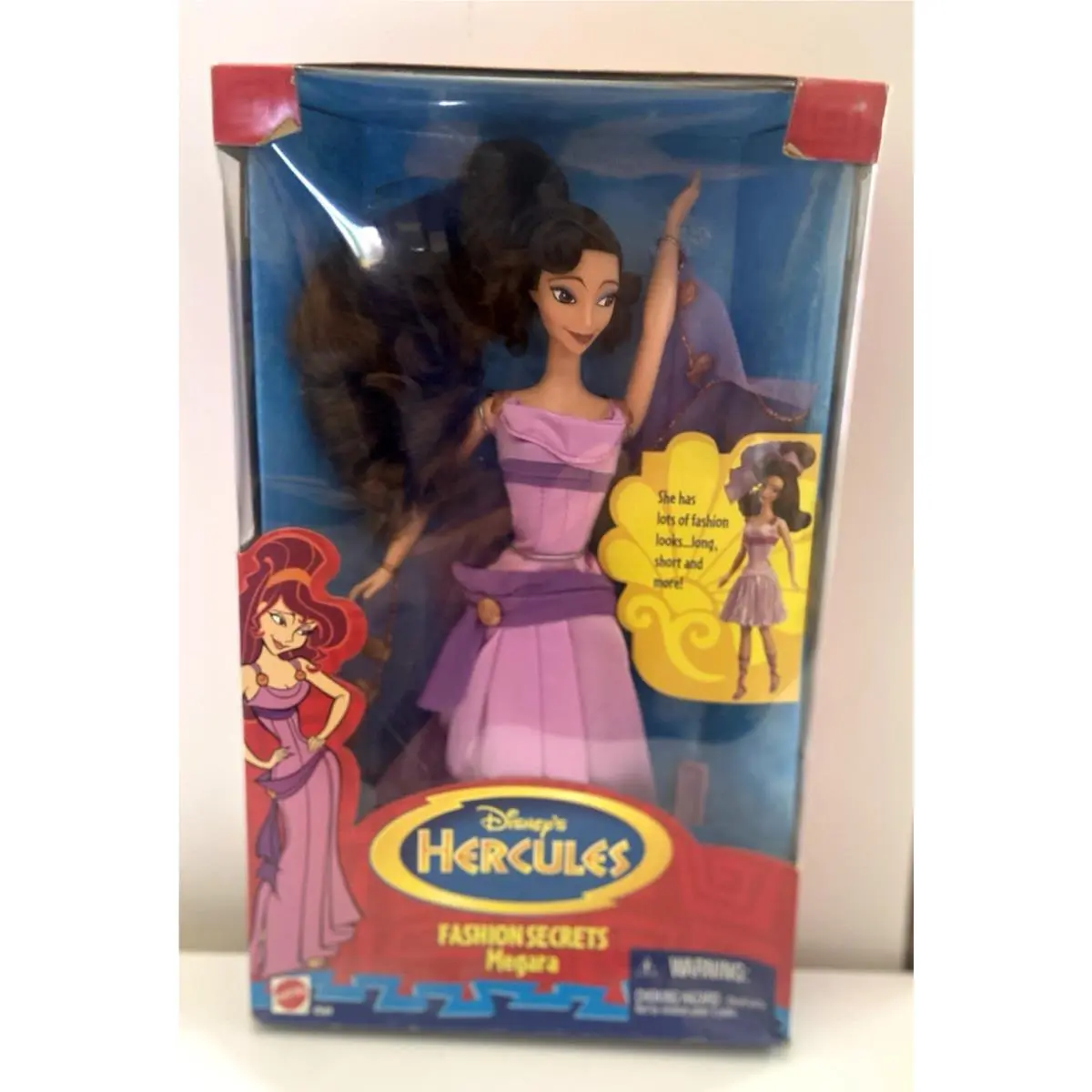 1996 Mattel Disneys Hercules Fashion Secrets Megara Vintage Y2K Doll Nrfb
