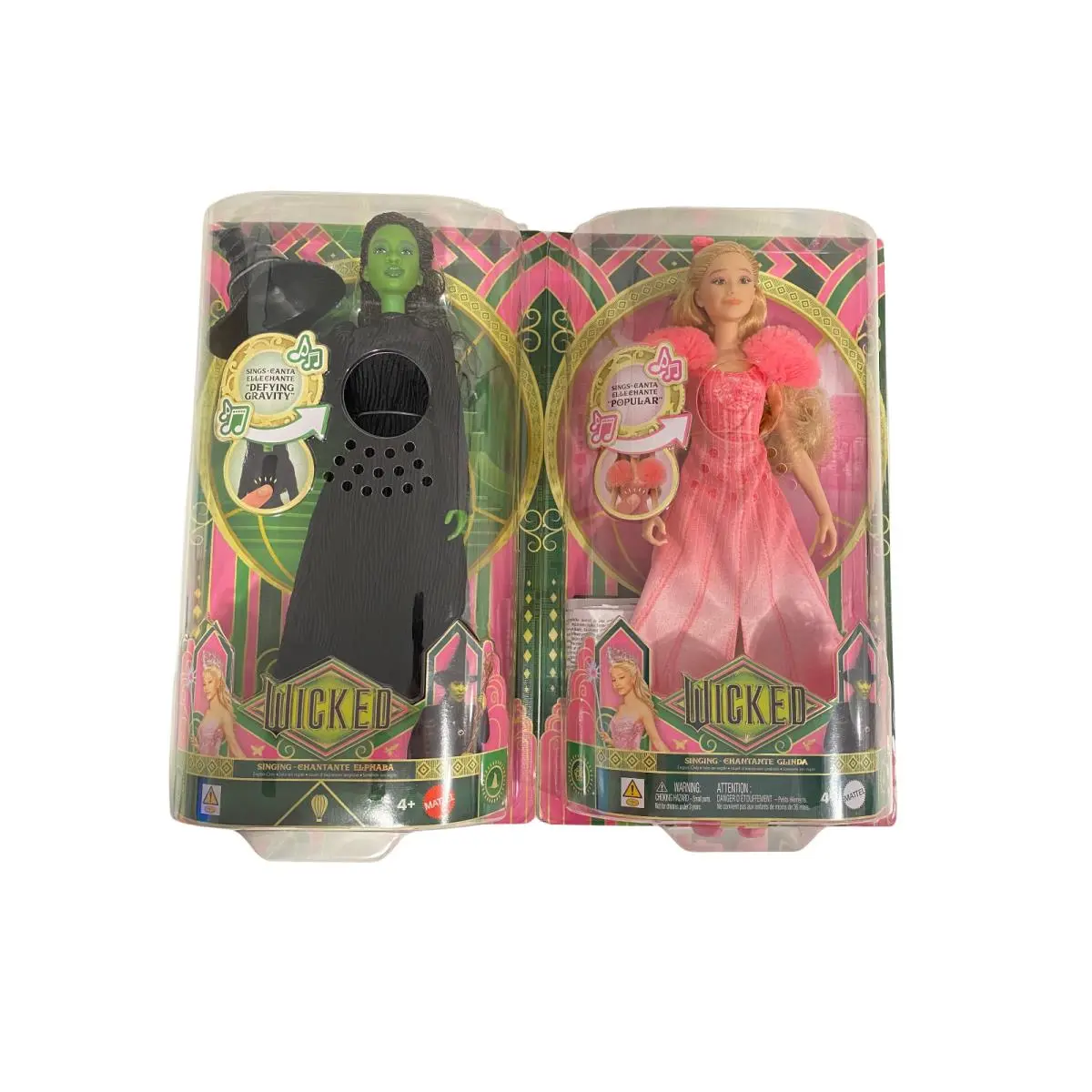 Mattel Wicked Elphaba and Glinda Singing Doll Collectors Bundle