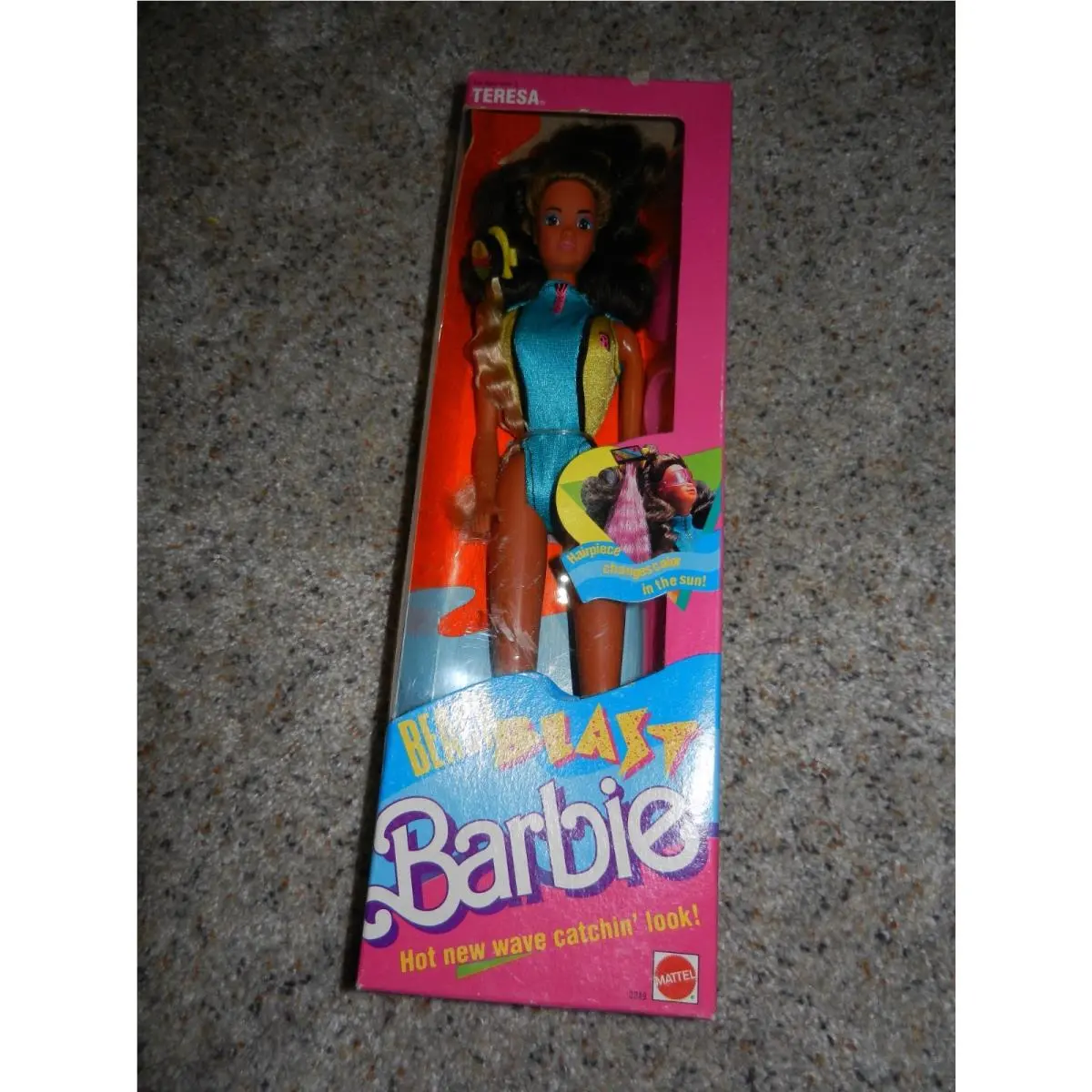 1988 Vintage Barbie Friend Beach Blast Teresa Nrfb 3249