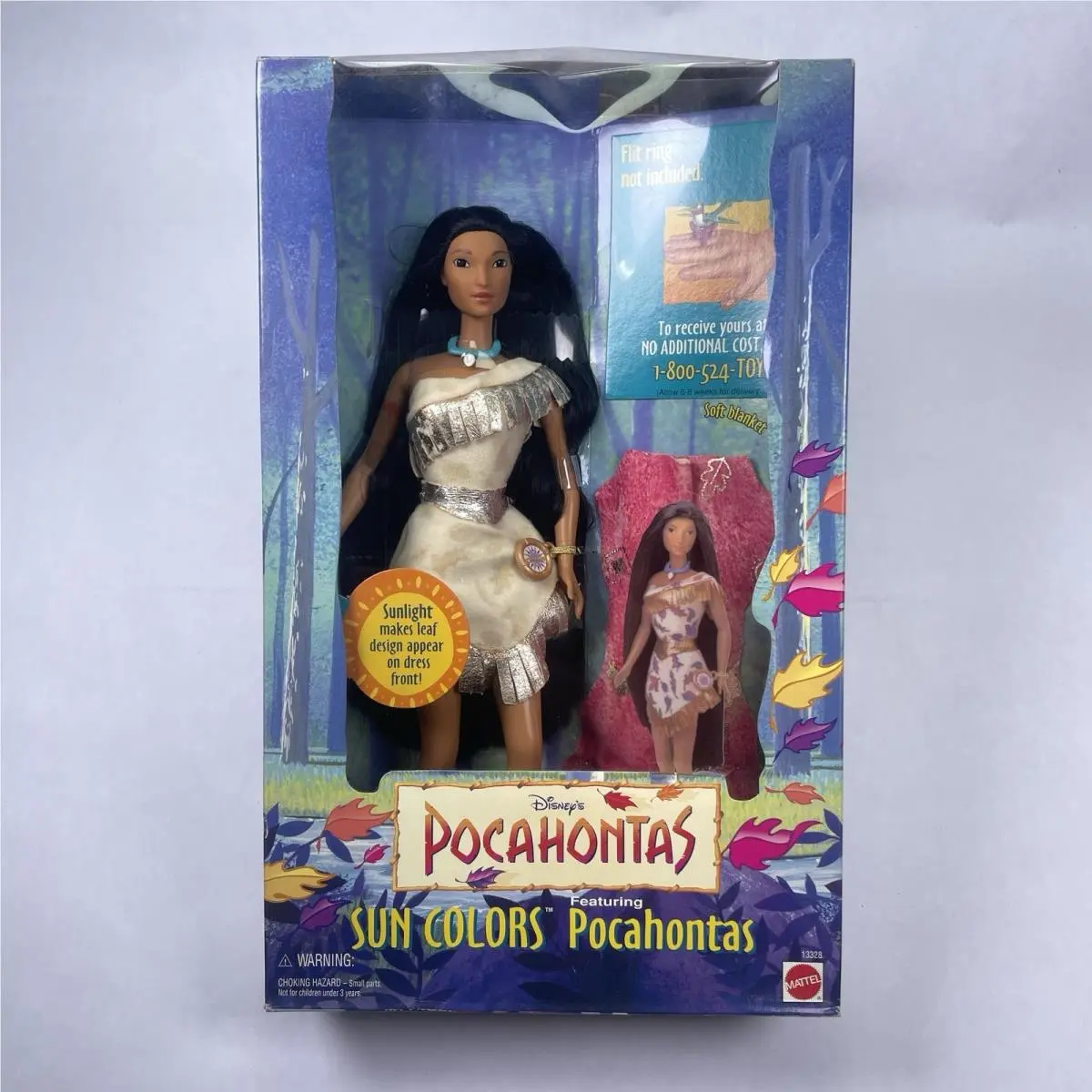 Disney Pocahontas Sun Colors Barbie Doll 1995 Mattel