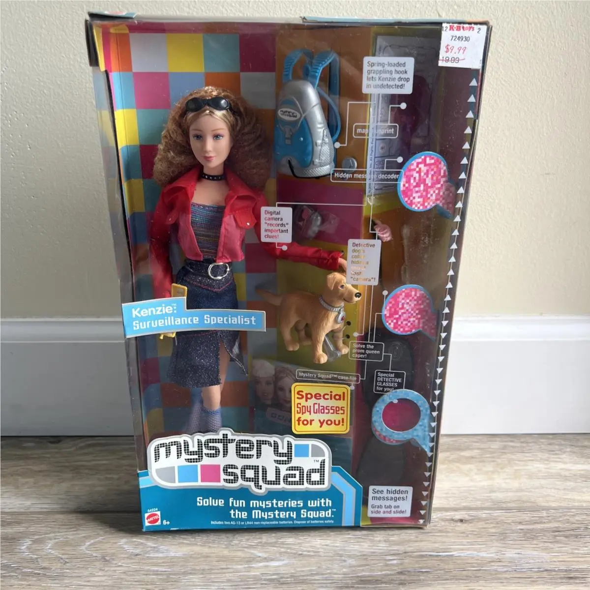 2002 Mystery Squad Kenzie Barbie Doll Surveillance Specialist Mattel 54224