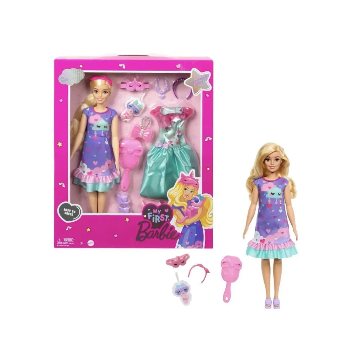 Mattle Barbie Doll For Preschoolers My First Barbie Doll “malibu” HMM66