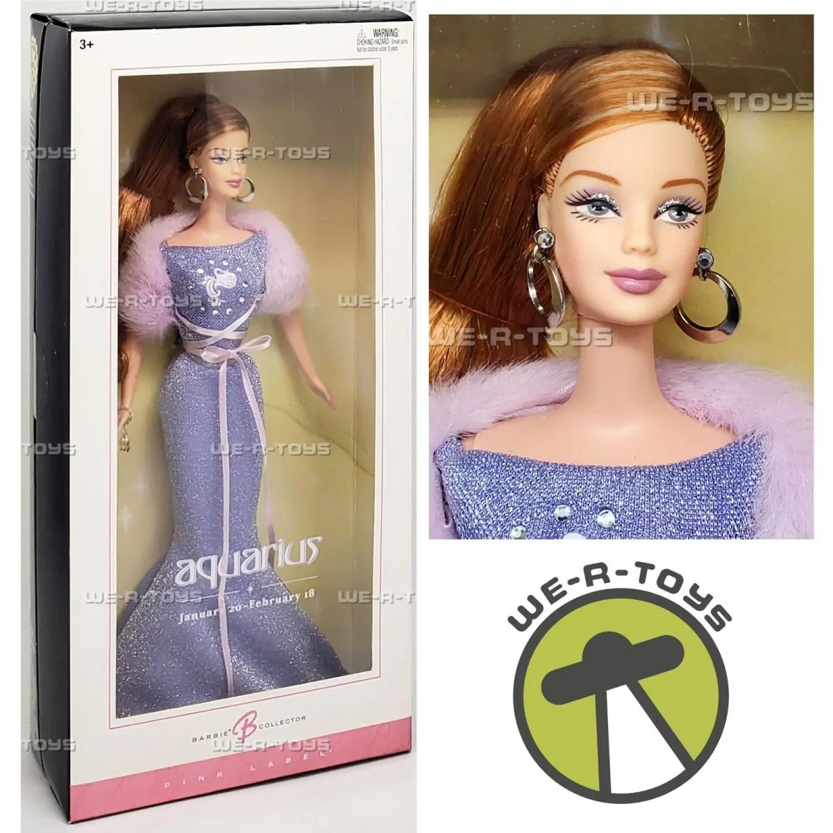 Aquarius Barbie Doll Pink Label Barbie Collector 2004 Mattel C6238