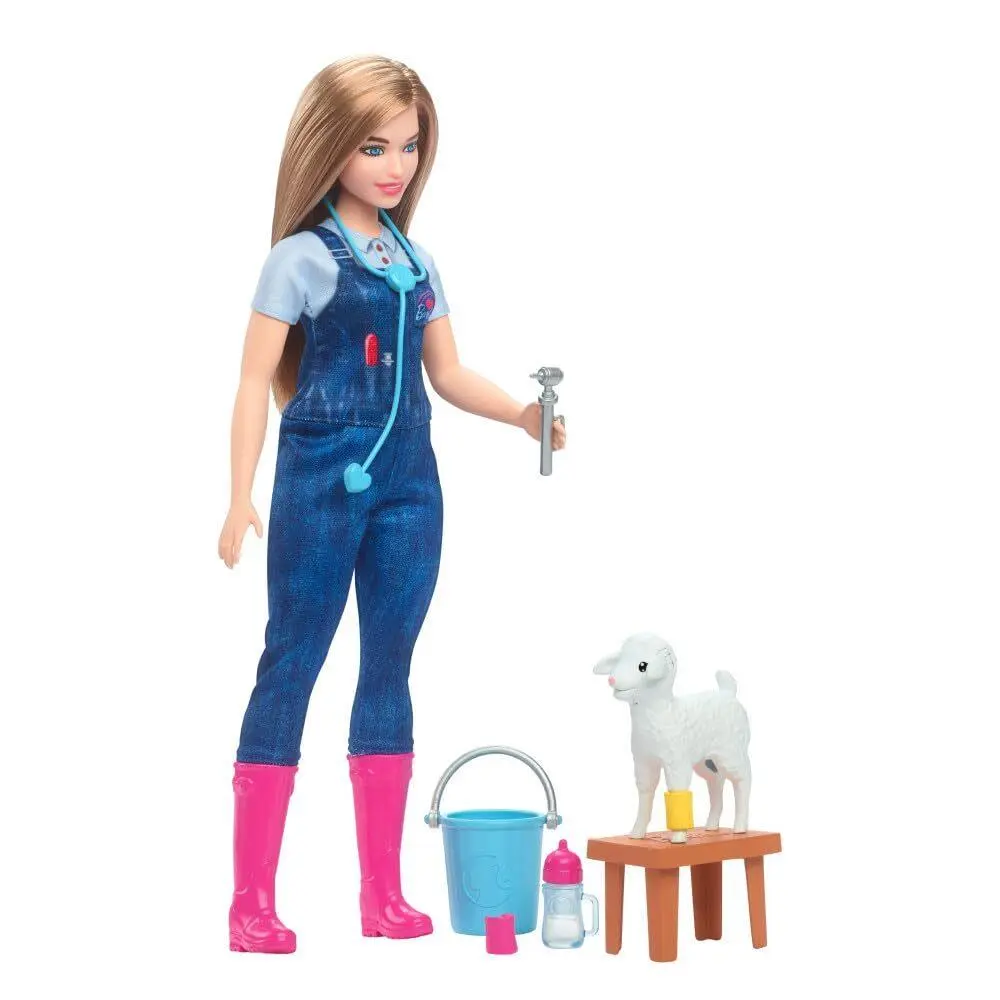 Barbie 65th Anniversary Farm Vet Doll Playset with Accessories For Kids