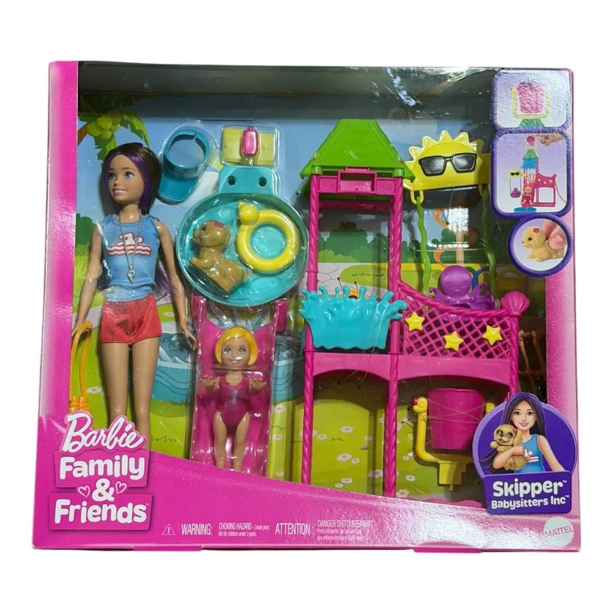 Barbie Skipper Babysitters Inc Water Park Playset GHK80 Dolls and Accessories
