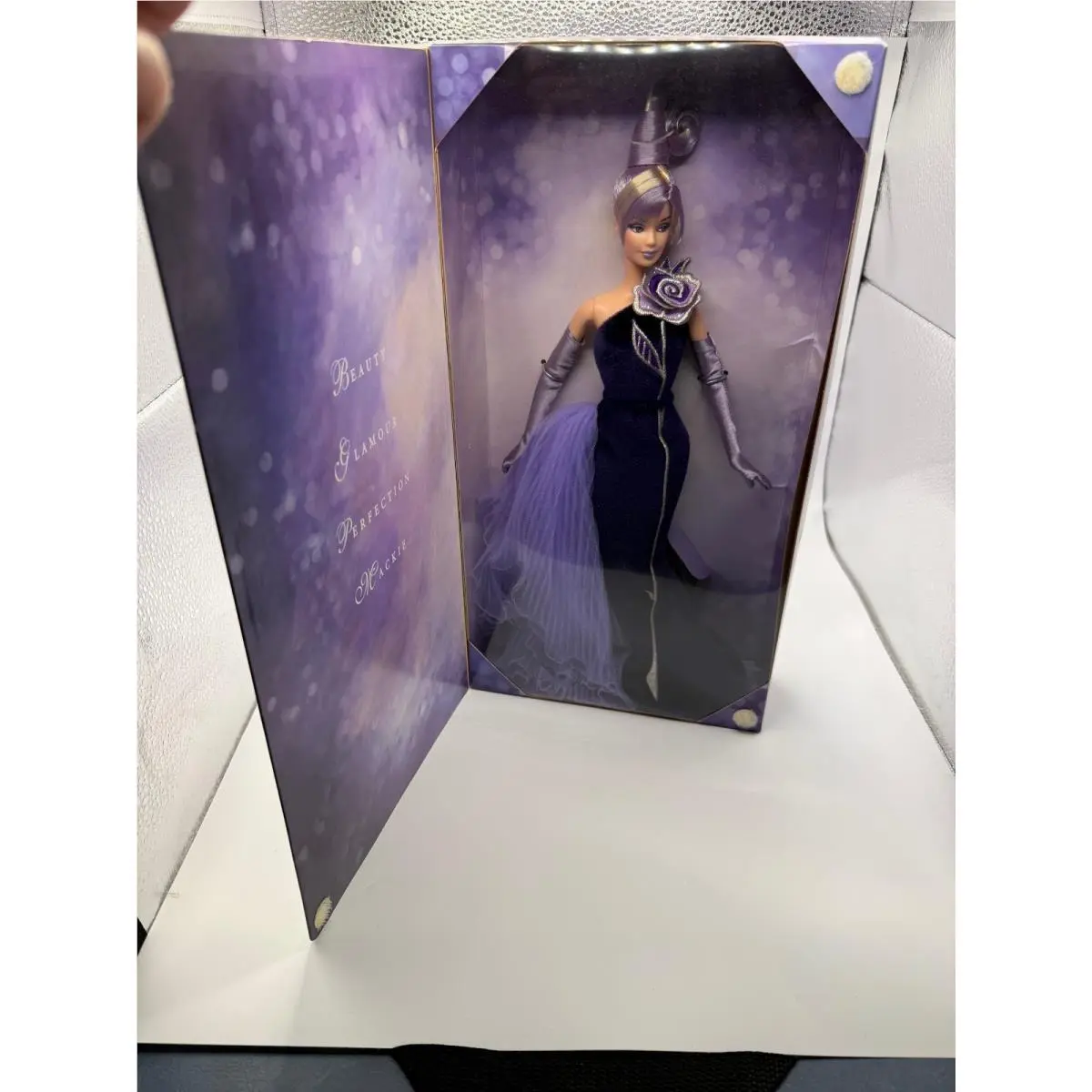 Bob Mackie Sterling Silver Rose Barbie 2001 Avon Exclusive Nrfb Collector 53865