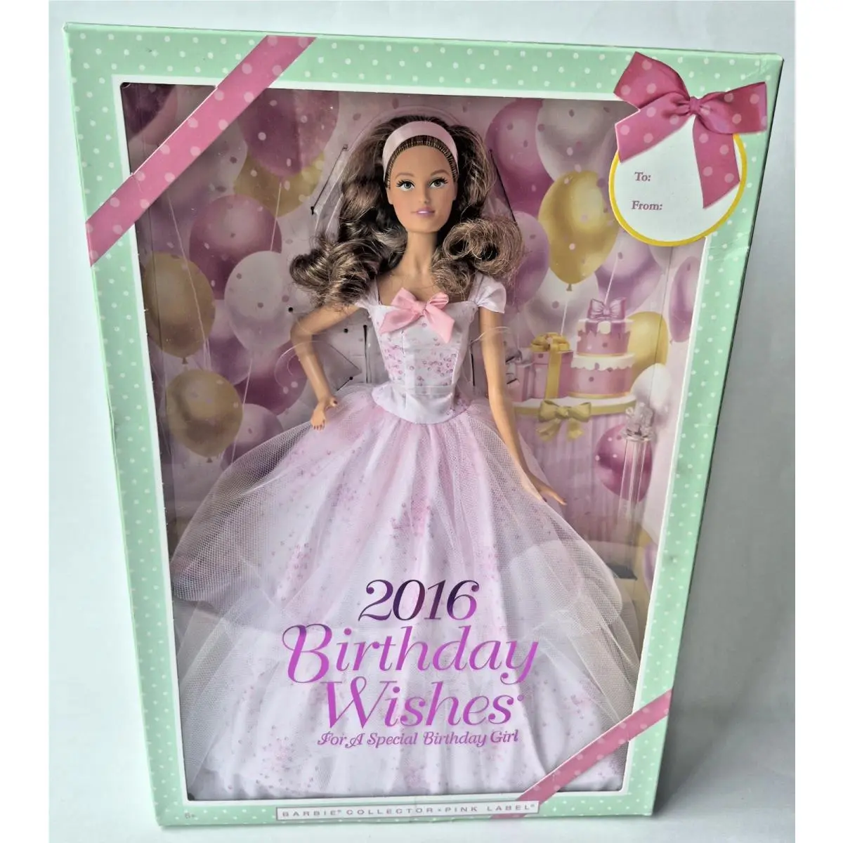 Mattel Barbie Birthday Wishes 2016 Doll Light Brunette DGW33 Gift
