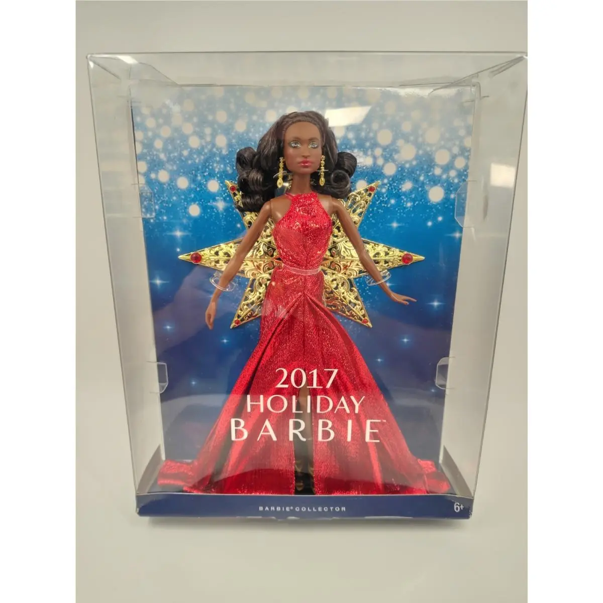 2017 Barbie Collector Red Holiday Gown African America Barbie DYX40