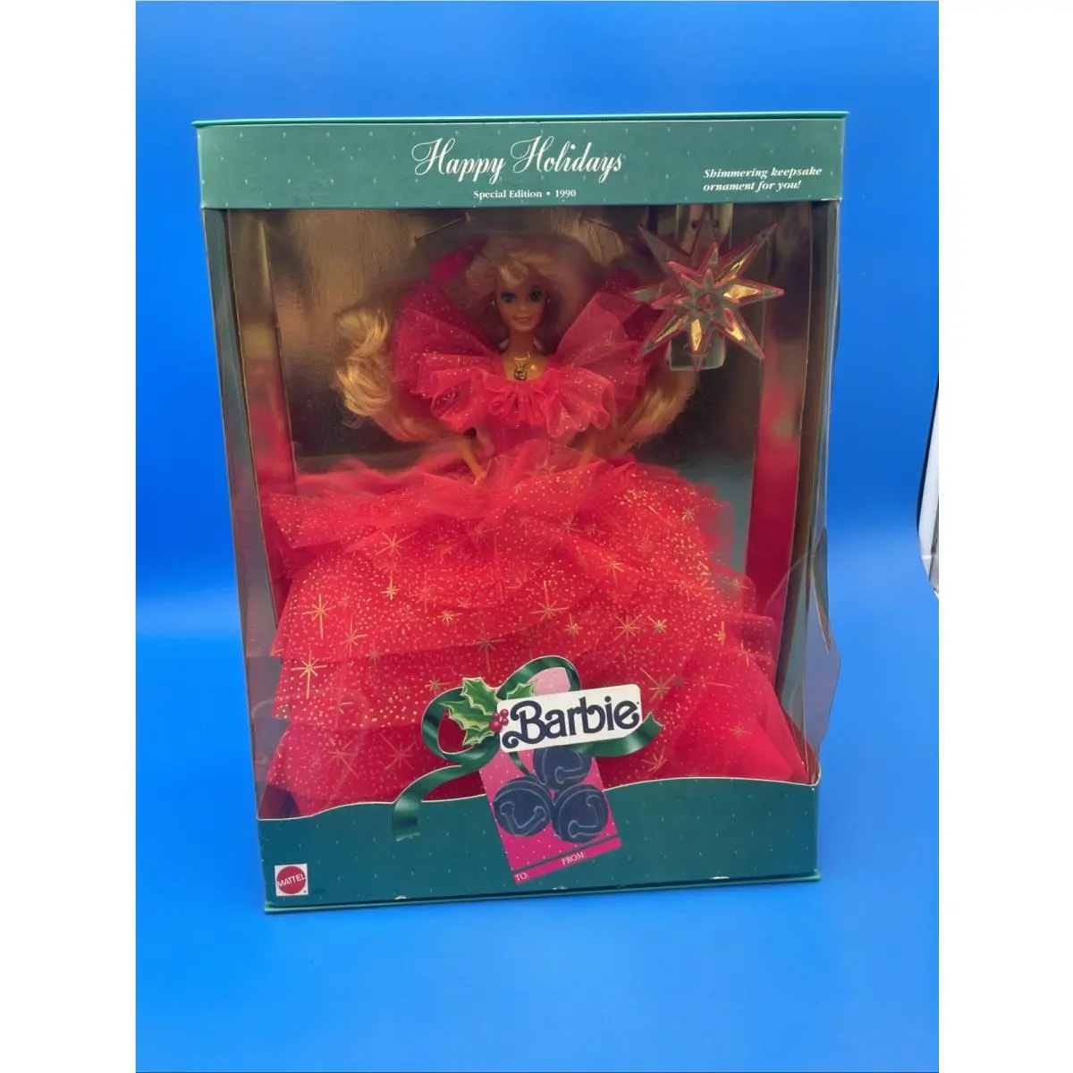 1990 Happy Holidays Barbie Special Edition Never Opened Never Displayed