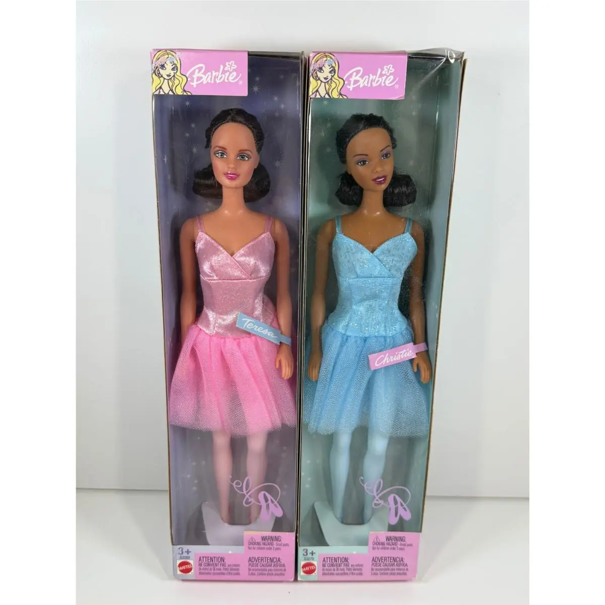 Barbie Ballet Star Teresa G3269 Christie G3270 Mattel 2003