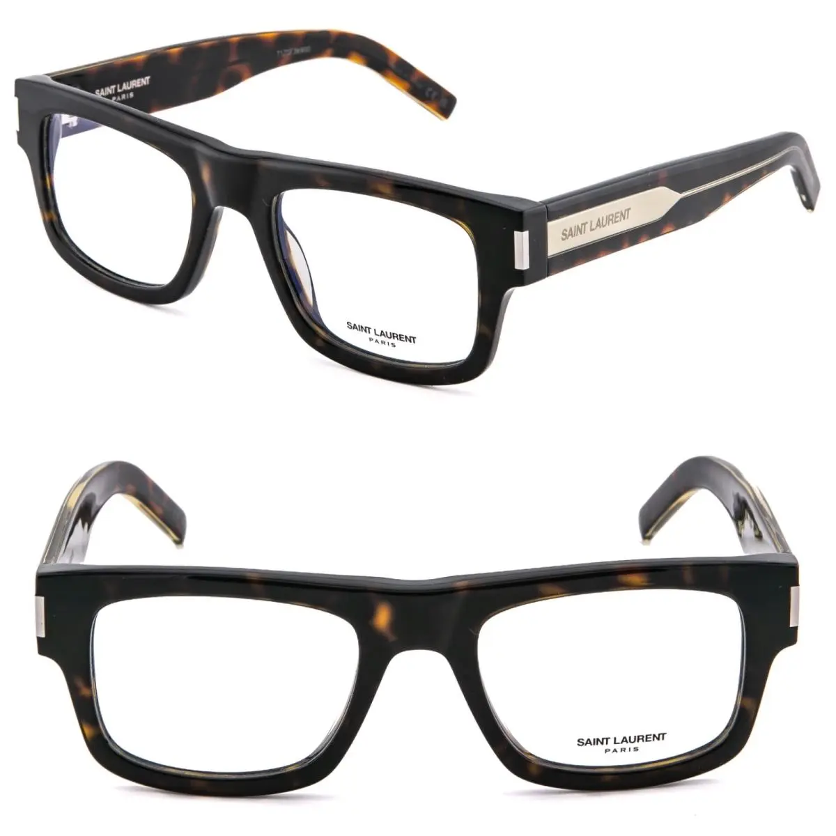 Saint Laurent Naked Wirecore 574 Ysl SL574 Brown Eyeglass Optical Frame 52mm 002