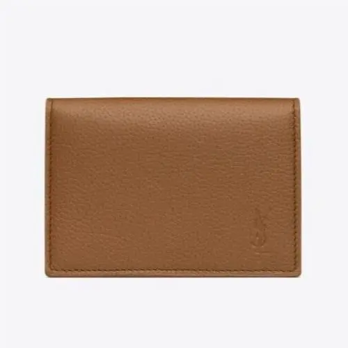 Ysl Cassandre Shadow Saint Laurent Business Card Case IN Grained Leather Fox Col by Yves Saint Laurent