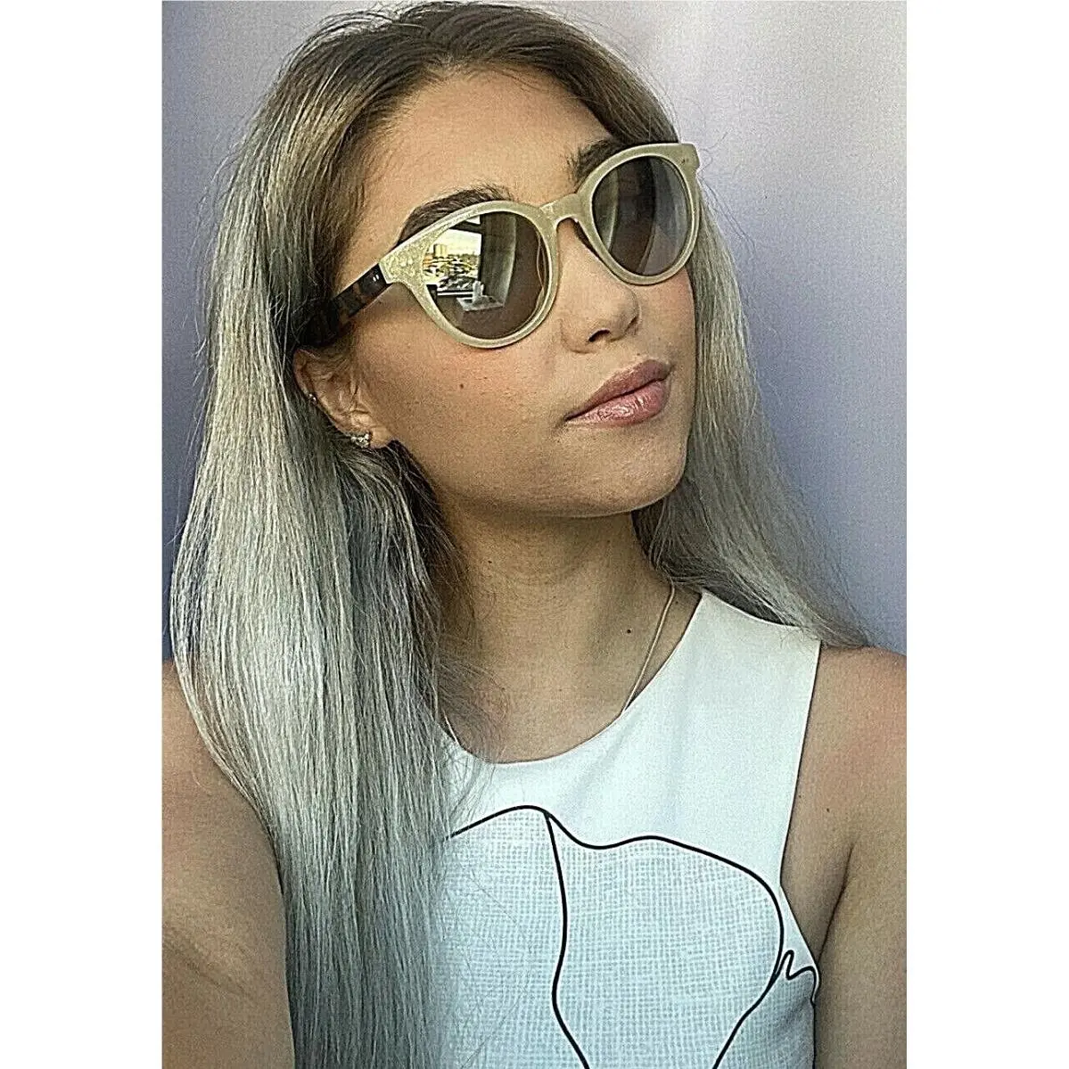 Glco Garrett Leight For Ameliepichard Mark Mcnairy Pamela 48mm Round Sunglasses