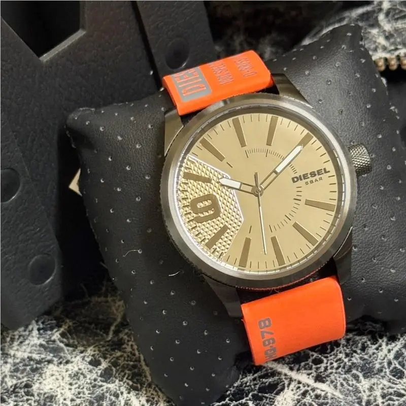Men`s Rasp Grey Dial Watch - DZ1933 by Diesel
