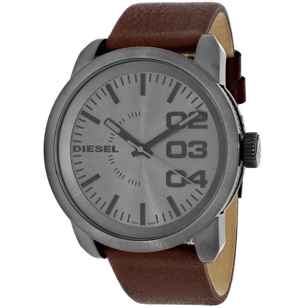Diesel Men`s Double Down Gunmetal Dial Watch - DZ1467