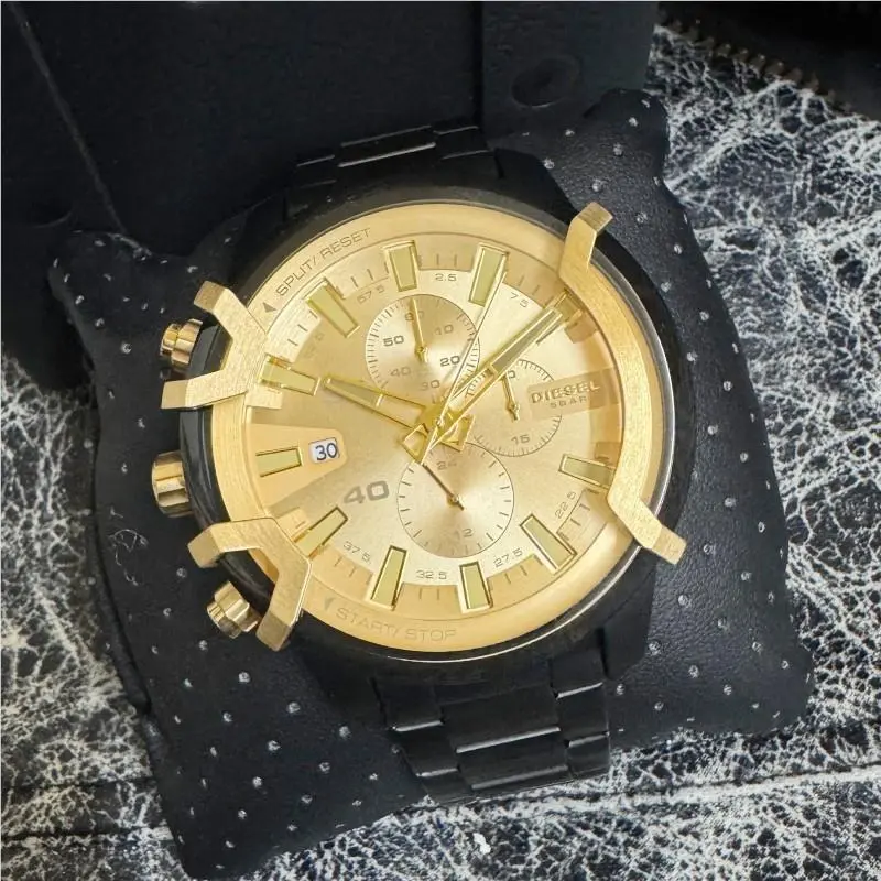 Diesel Griffed Gold Men`s Watch - DZ4525