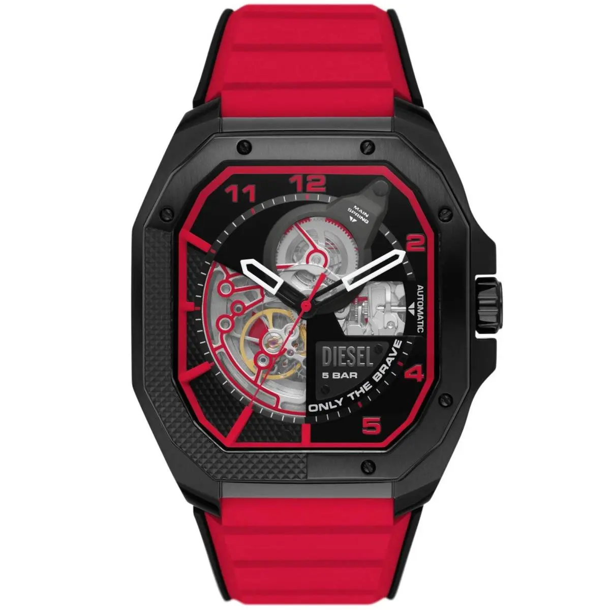 Diesel DZ7469 Flayed Automatic Black Red Watch