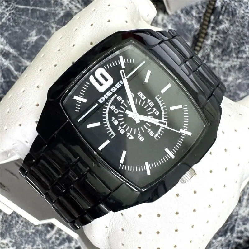 Diesel Analog Black Polished Acetate 45mm Watch DZ1549