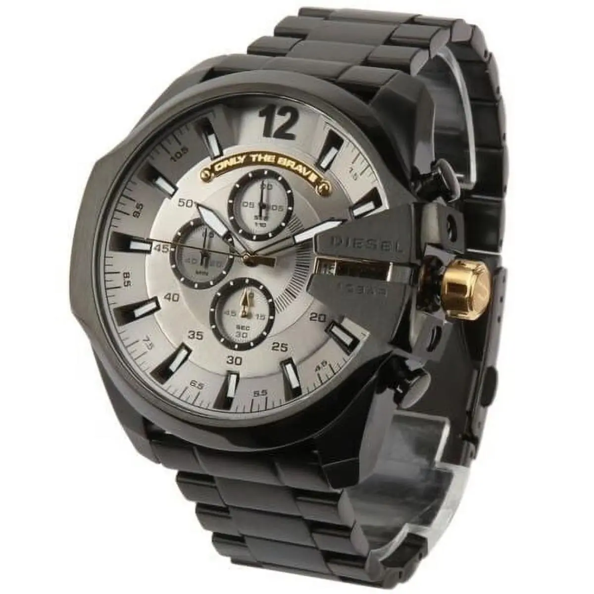Diesel Mega Chief Men`s Black Stainless Steel Quartz Watch DZ4479