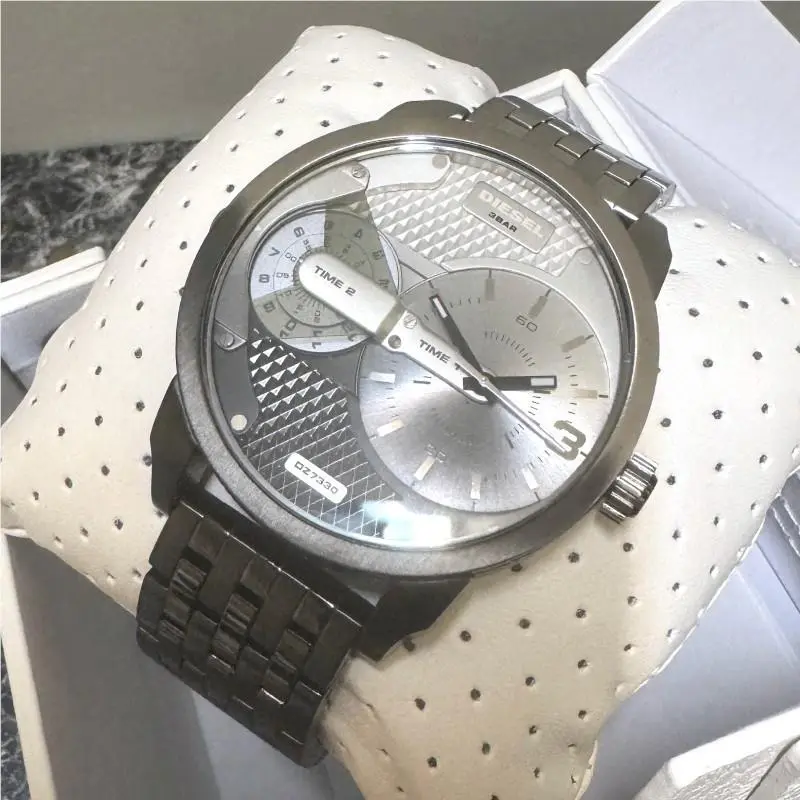 Diesel Mini Daddy Stainless Steel Dual Time Watch DZ7330