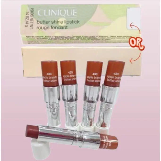 Butter Shine BY Clinique 433 Apple Brandy Lipstick 0.14 OZ Lot OF 5