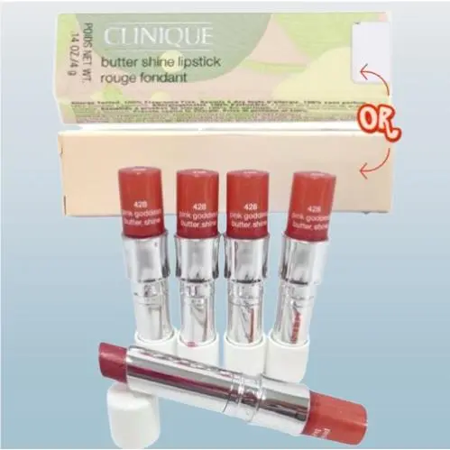 Butter Shine BY Clinique 428 Pink Goddess Lipstick 0.14 OZ Lot OF 5