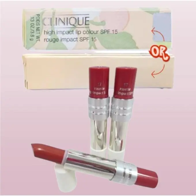 High Impact Spf 15 BY Clinique 17 Rosette Lipstick 0.13 OZ Lot OF 3