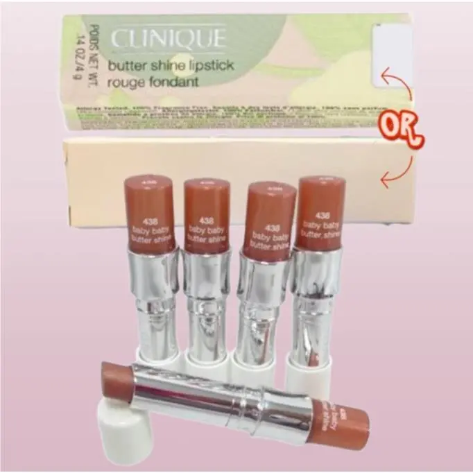 Butter Shine BY Clinique 438 Baby Baby Lipstick 0.14 OZ Lot OF 5