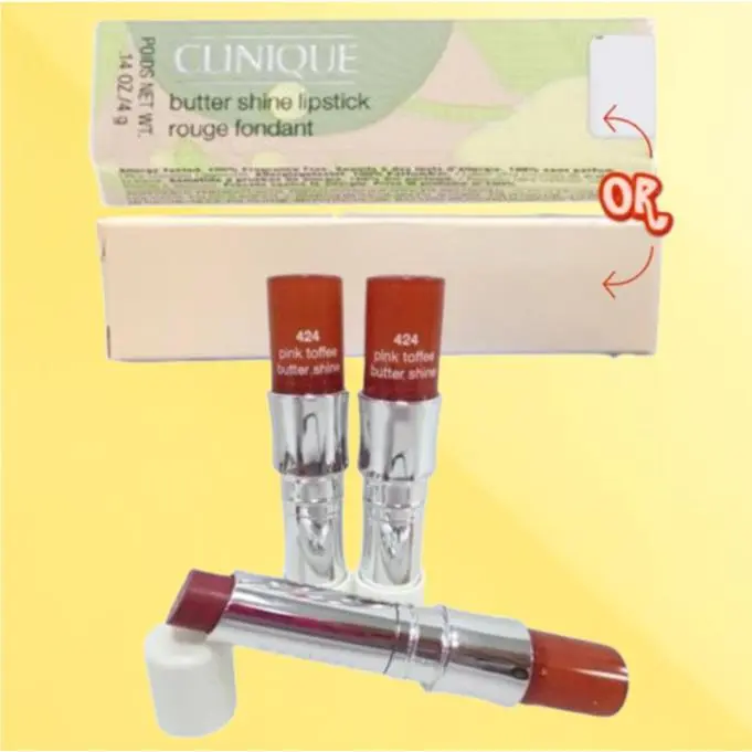 Butter Shine BY Clinique 424 Pink Toffee Lipstick 0.14 OZ Set OF 3