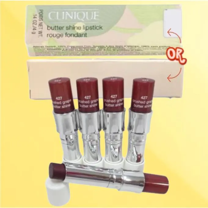 Butter Shine BY Clinique 427 Crushed Grape Lipstick 0.14 OZ Lot OF 5