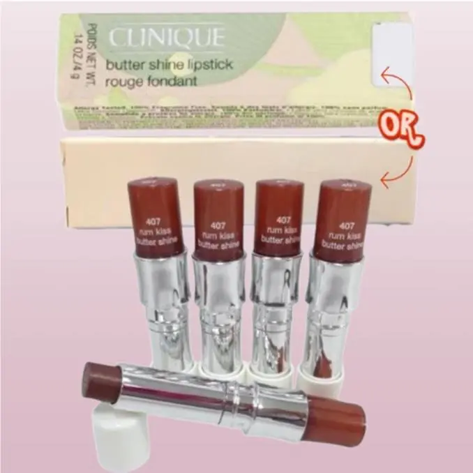 Butter Shine BY Clinique 407 Rum Kiss Lipstick 0.14 OZ Lot OF 5