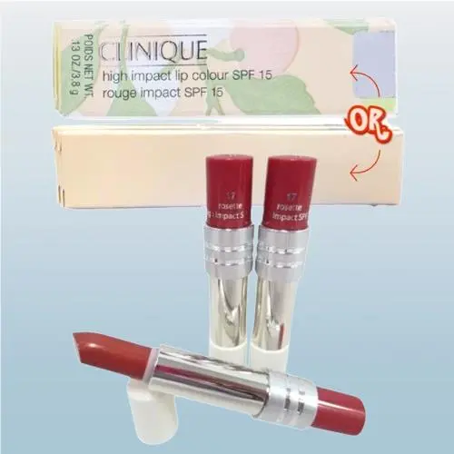 High Impact Spf 15 BY Clinique 17 Rosette Lipstick 0.13 OZ Lot OF 3