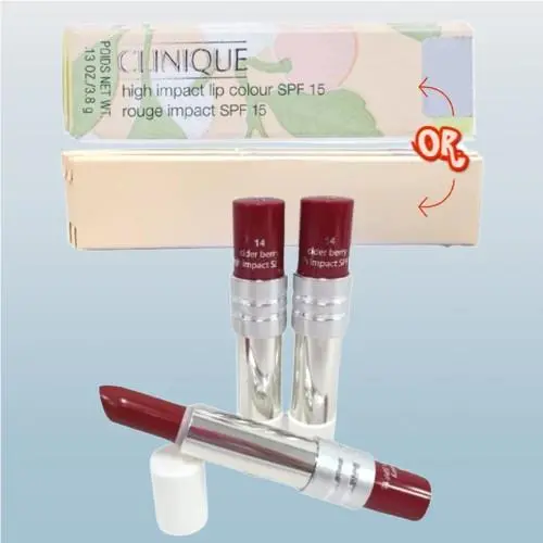 High Impact Spf 15 BY Clinique 14 Cider Berry Lipstick 0.13 OZ Lot OF 3