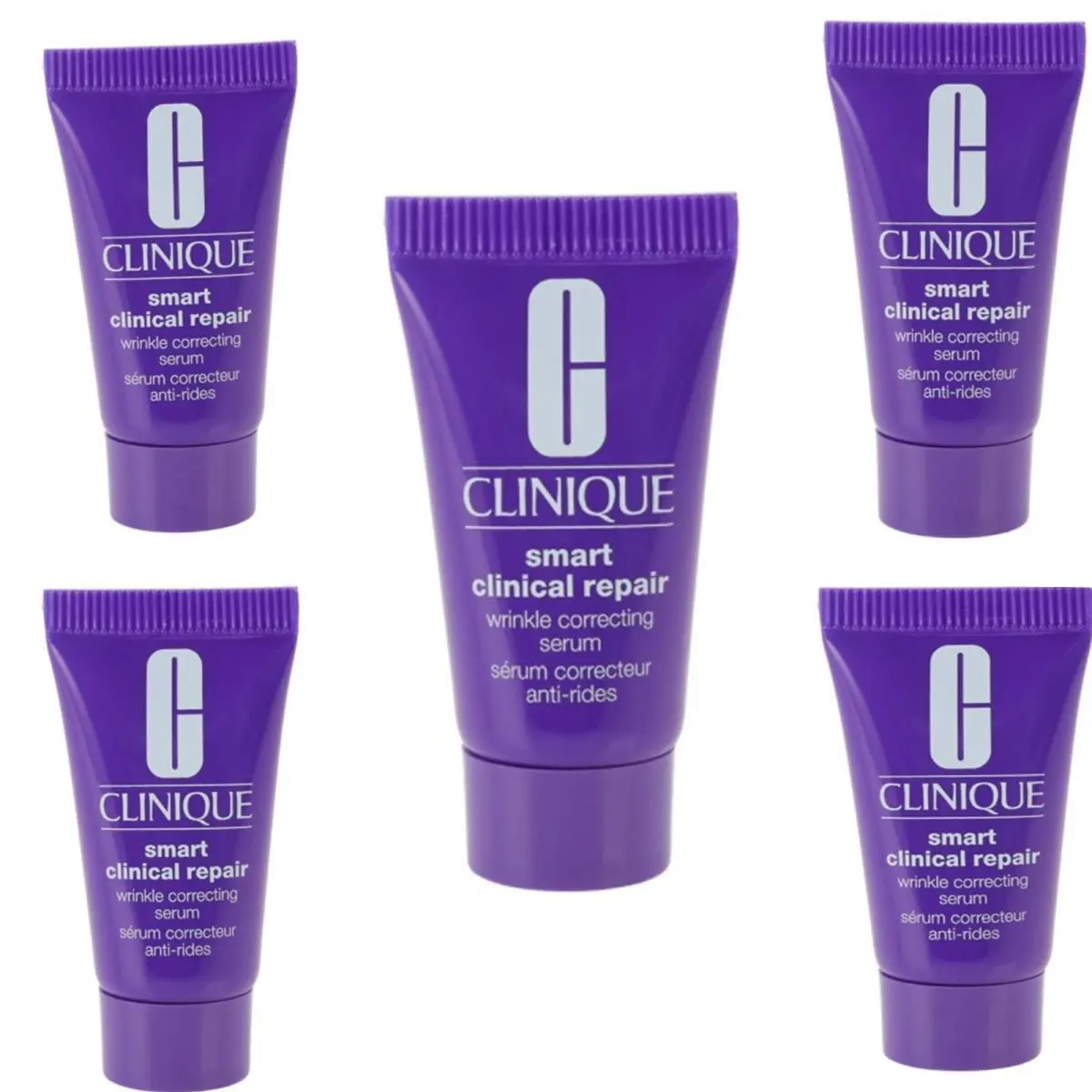 5 Pack Clinique Smart Clinical Repair Wrinkle Correcting Serum Sample .17 oz ea