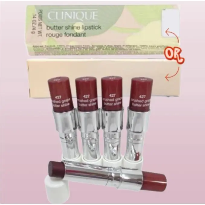 Butter Shine BY Clinique 427 Crushed Grape Lipstick 0.14 OZ Lot OF 5