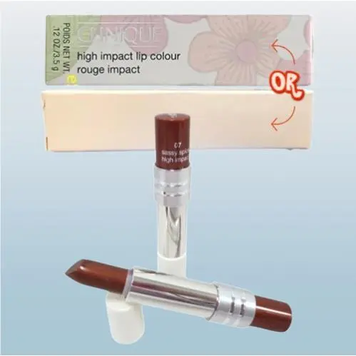 High Impact BY Clinique 07 Sassy Spice Lipstick 0.12 OZ Lot OF 2
