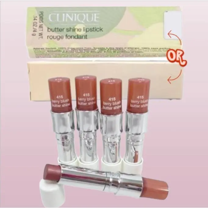 Butter Shine BY Clinique 415 Berry Blush Lipstick 0.14 OZ Lot OF 5