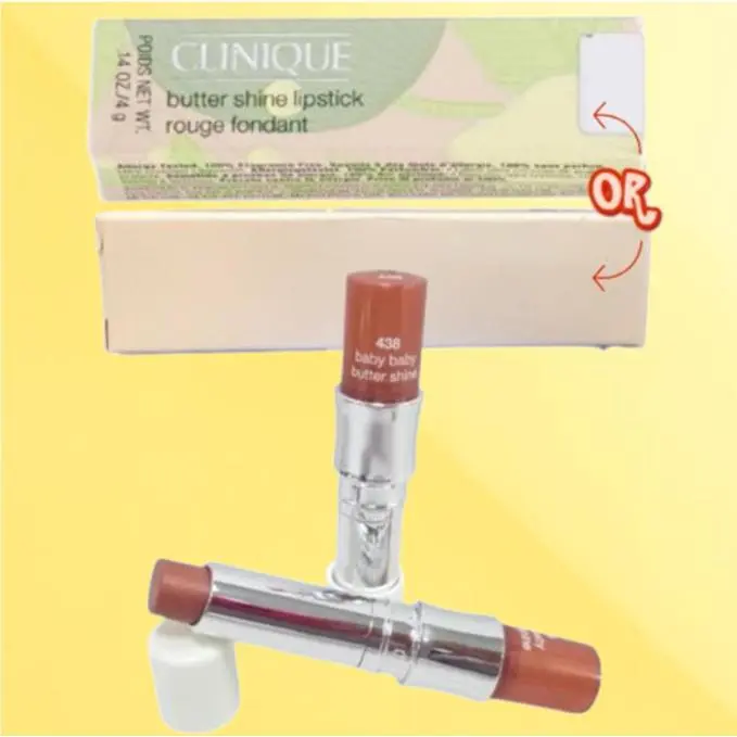 Butter Shine BY Clinique 438 Baby Baby Lipstick 0.14 OZ 2PCS