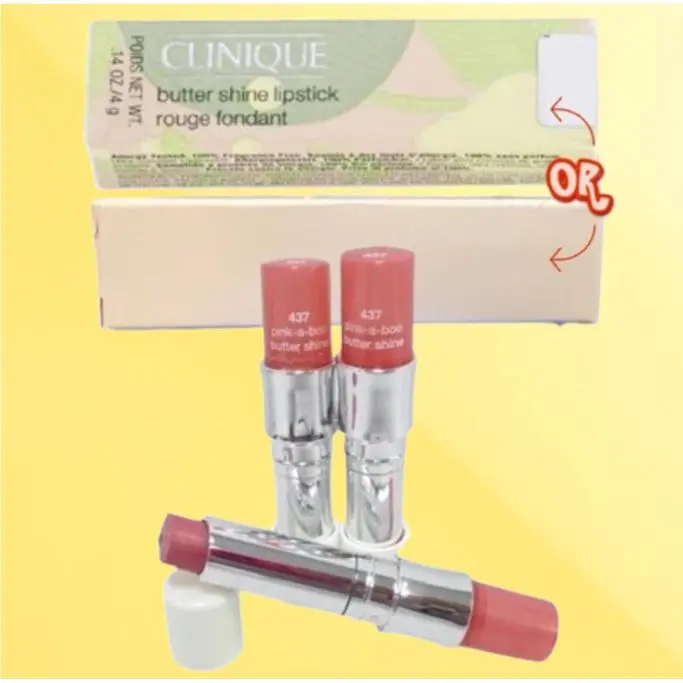 Butter Shine BY Clinique 437 Pink-a-boo Lipstick 0.14 OZ Lot OF 3