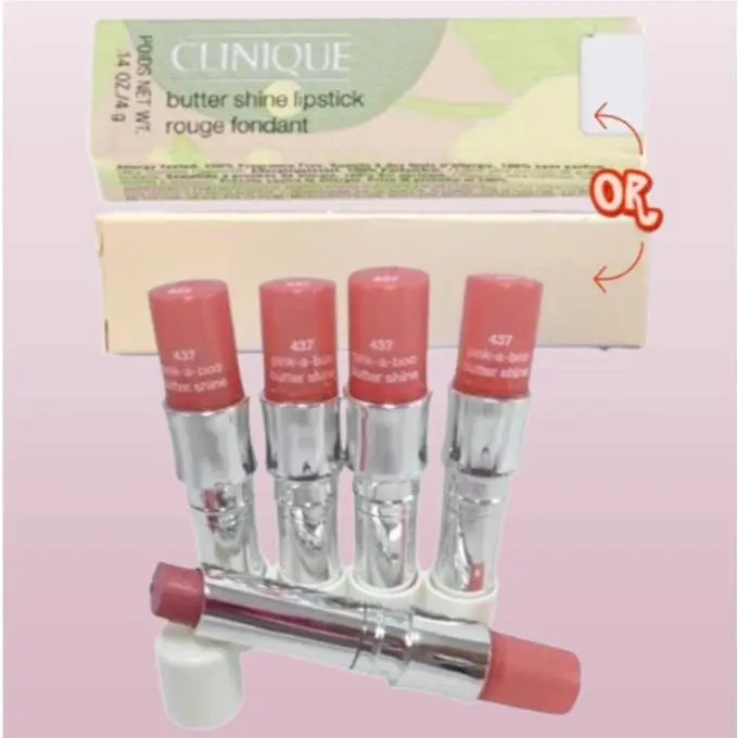 Butter Shine BY Clinique 437 Pink-a-boo Lipstick 0.14 OZ Lot OF 5