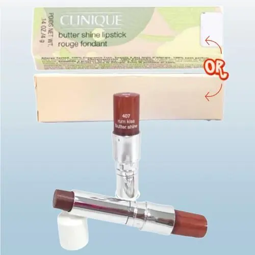 Butter Shine BY Clinique 407 Rum Kiss Lipstick 0.14 OZ 2PCS