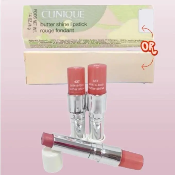 Butter Shine BY Clinique 437 Pink-a-boo Lipstick 0.14 OZ Lot OF 3